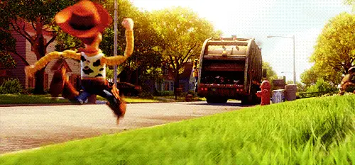 When Woody ran and you tried to run like him for weeks.
