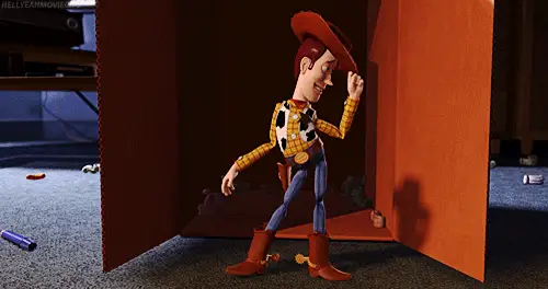 When Woody practices his cool guy look and you did it too.