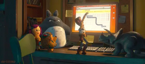 When Woody hugs Totoro and you wish you could hug him too.