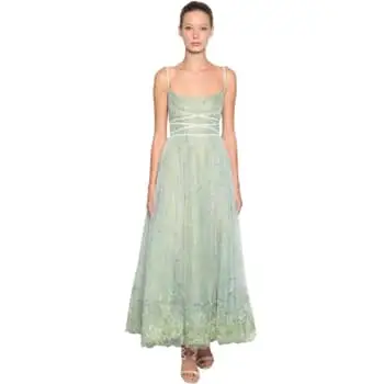 Maya Plus Bardot Maxi Tulle Dress