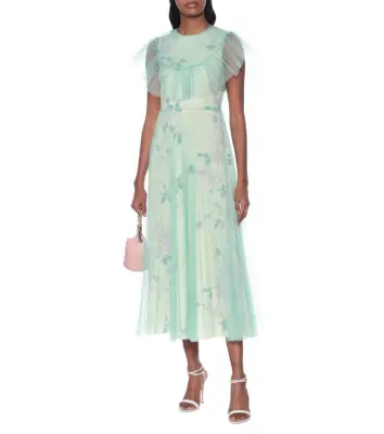 RedValentino Floral Tulle Maxi Dress
