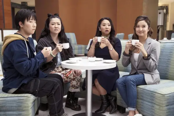 JOY RIDE, from left: Sabrina Wu, Sherry Cola, Stephanie Hsu, Ashley Park, 2023. ph: Ed Araquel / Lionsgate /Courtesy Everett Collection