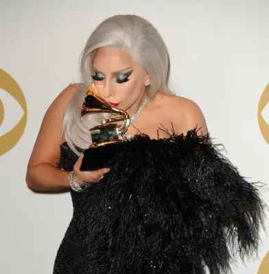 LOS ANGELES, CA - FEBRUARY 08: Lady Gaga poses in the press room at the 57th GRAMMY Awards at Staples Center on February 8, 2015 in Los Angeles, California. (Photo by Jason LaVeris/FilmMagic)