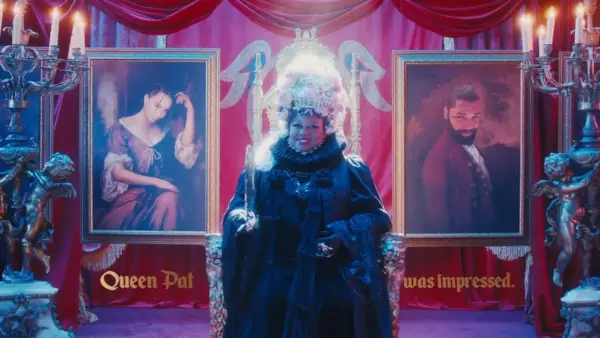 Pat McGrath in the bejeweled video with Zoe Kravitz and Sam Dew