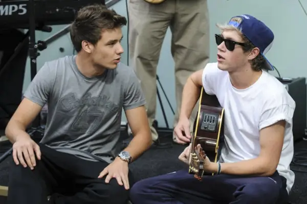 Liam Payne and Niall Horan Performing at Westfield