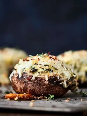 Spinach Artichoke Stuffed Mushrooms