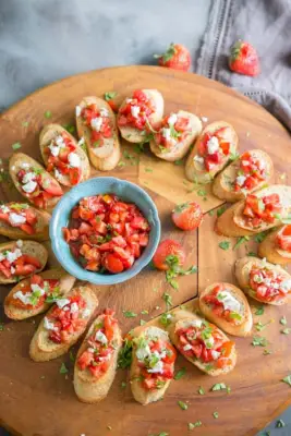 Strawberry Tomato Bruschetta