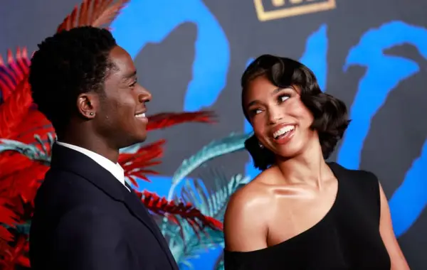 Feb. 15, 2023: Lori Harvey and Damson Idris at the 