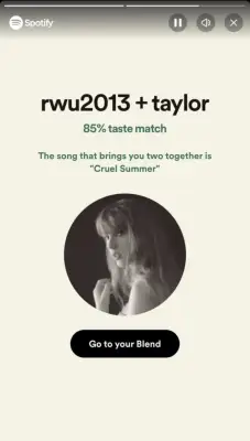 Spotify Blend Taste Match Results