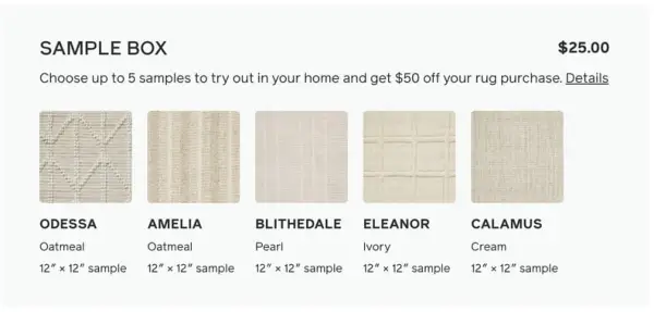 Close Up of the Stripes on the Ernesta Calamus Rug