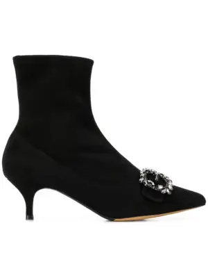 Tabitha Simmons Oscar Embellished Sock Boots