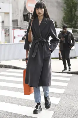 Trench Coat and Skinny Jeans Over Doc Martens and Socks