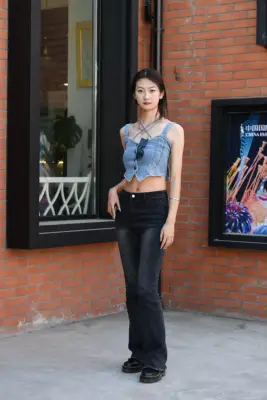 Denim Corset, Low-Slung Jeans, and Doc Martens