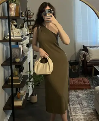 A One-Shoulder Maxi Dress