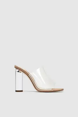 Alternative: Zara Vinyl Mules With Methacrylate Heel