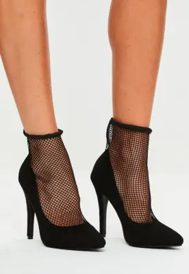 Alternative: Missguided Black Fishnet Pointed Pumps