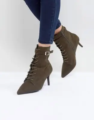 Alternative: Faith Bing Lace Up Kitten Heel Ankle Boots