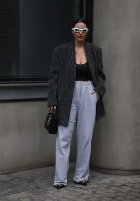 How to Style Sweatpants With an Oversize Blazer