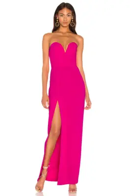 Amanda Uprichard Cherri Gown in Hot Pink
