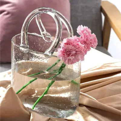 Clear Glass Purse Vase From Amazon