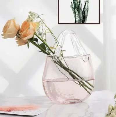 Pink Glass Purse Vase From Amazon