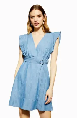 Topshop Flute Belt Minidress