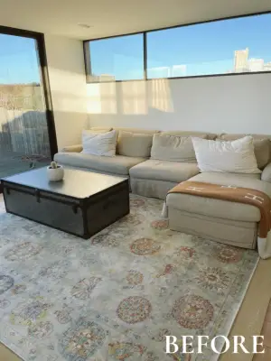 Ruggable Shag Rug Review Before Photo