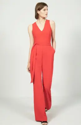 Vince Camuto Tie-Front Wide-Leg Jumpsuit