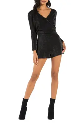 n:Philanthropy Fire Sparkle Long-Sleeve Romper