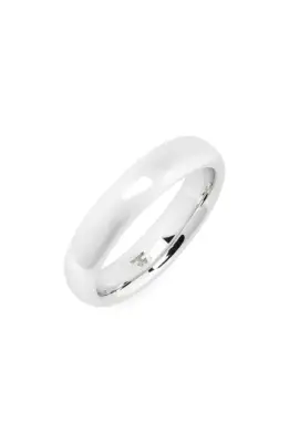 Tom Wood Medium Polished Classic Sterling Silver Band