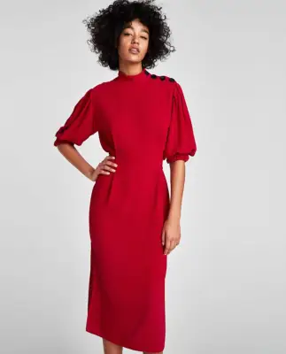 Zara Dress With Buttons on Shoulder