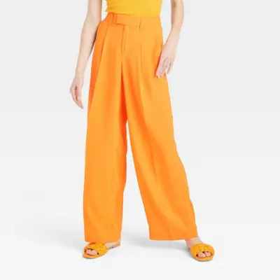 Bright Wide-Leg Pants For Women
