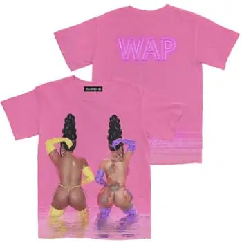 Cardi B WAP Crop Biker Set (White)