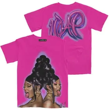 Cardi B (Water Art) T-Shirt (Pink)