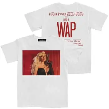 Cardi B WAP Movie Crop Hoodie (White)