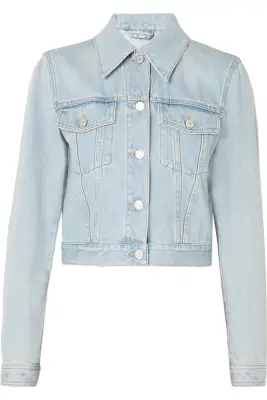 Gucci Cropped appliquéd denim jacket