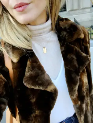 How to Layer a Turtleneck: Under a V-Neck Sweater