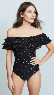 Kate Spade New York Anna Maria Island Ruffle Off The Shoulder One Piece