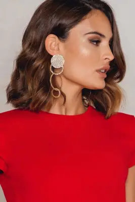 Nakd Hanging Structured Earrings