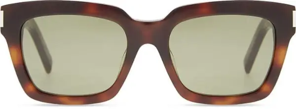 Saint Laurent Bold Tortoiseshell Sunglasses