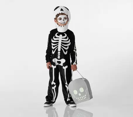 Kids Glow-in-the-Dark Skeleton Halloween Costume