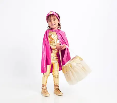 Kids Pink Superhero Cape Set