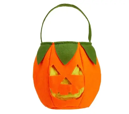 Light Up Pumpkin Treat Bag