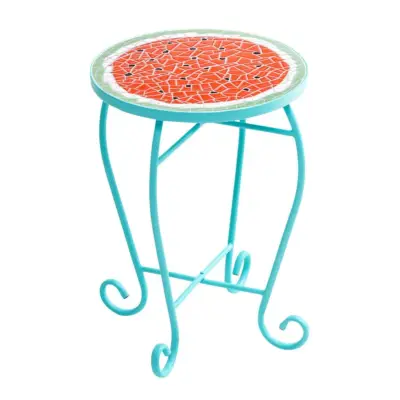 Watermelon Slice Mosaic Accent Table