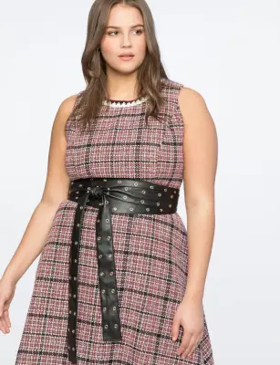 Eloquii Wide Belt With Grommets