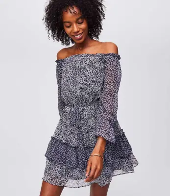 Loft Blossomed Tassel Dress