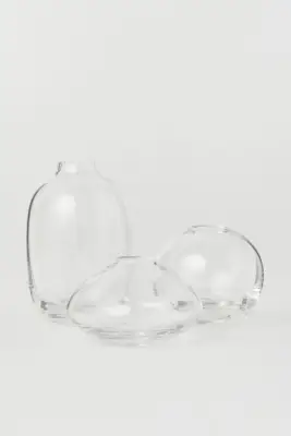 Glass Vases: H&M Clear Glass Mini Vase