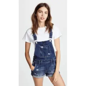 Blank Denim Shortalls