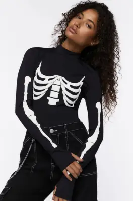 Halloween Bodysuit Costume Idea: Skeleton
