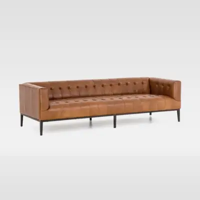 Iron Base Leather Sofa